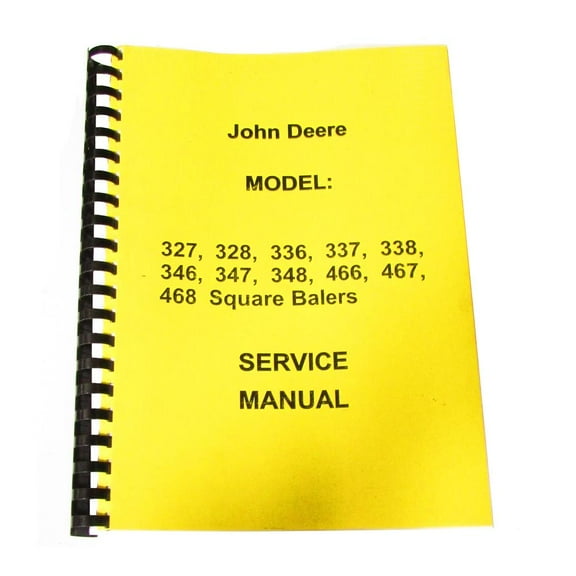 Stevens Lake Parts New Service Manual Fits John Deere Square Baler 327 328 336 337 338 346