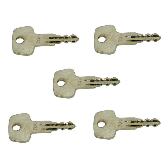 RAParts Five (5) Keys 706 Replace Liebherr Industrial Construction Fuel Cap Model J2