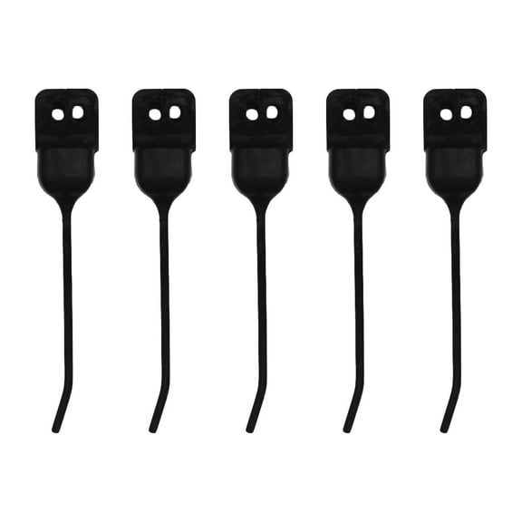 RAParts Five (5) LH Rubber Mounted Rake Teeth 10" Tine x 3/8" Holes x 1.8593" Yoke Opening RMT-3