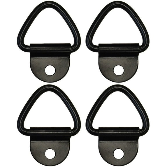 RAParts Four (x4) 1/4" Steel Bolt-On D-Rings For Trucks, Trailers, ATVs, Straps, Motorcycles, Rope, Chain, and More!