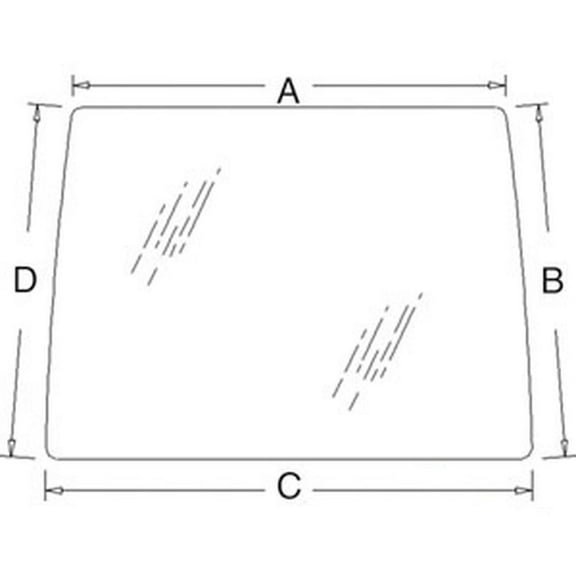 RAParts Front Windshield Glass Fits 8670 8670A 8770 8770A 8870 8870A 8970 8970A 86511795