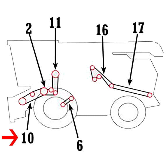 RAParts H218728 High Speed Feeder House V-Belt Fits John Deere 9550 9560 9660 +