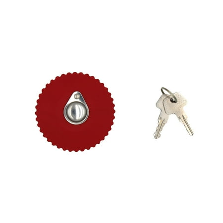 RAParts K304590, K901983 One New Red Locking Fuel Cap with Vent Hole (Plastic)