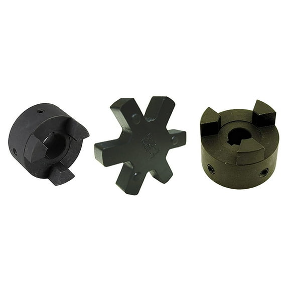 RAParts L095 ( 1" to 1-1/8" ) L-Jaw Coupling Set & Rubber Spider Coupler LO95 C-L095NBR