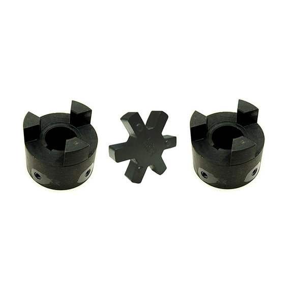 RAParts L095 3/4 X 3/4 Flexible 3-Piece L-Jaw Coupling Set & Buna-N NBR Rubber Spider