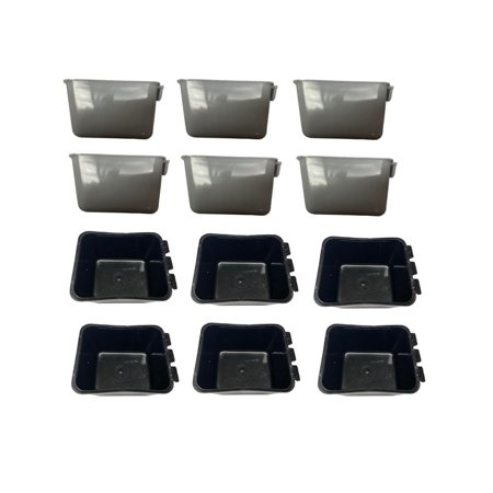 RAParts New Black and Gray Feeder Cup Kit 6 Gray Feeder Cups and 6 Black Feeder Cups