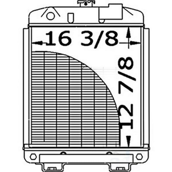 RAParts One Radiator Fits Ford New Holland Tractors 1000 1500 1600 1700 SBA310100031-A
