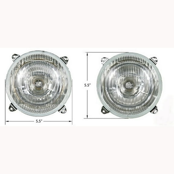 RAParts Pair of Headlights Fits Massey Ferguson Tractor 158 20D 50H 290 595