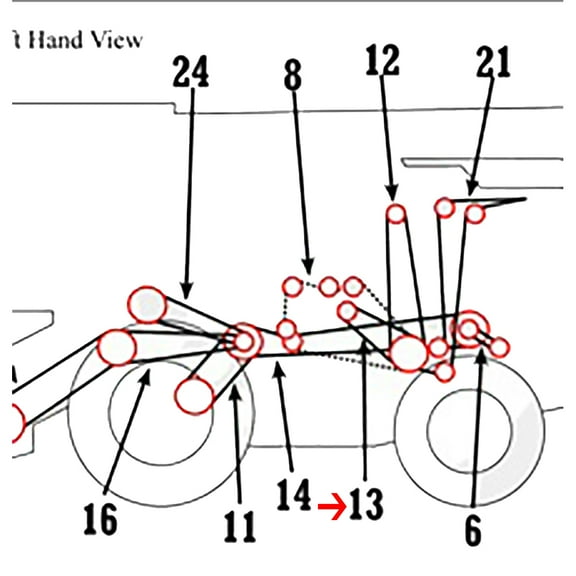 RAParts QP71354210 New Jackshaft Drive Belt Fits Allis Chalmers / Gleaner Tractor R60 R70