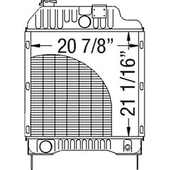 RAParts Radiator Fits 3125 (SN B249038>) 3140 6190 3618626M92 3618626M92-A