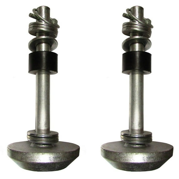 Two UTV Snow Plow Skid Shoe ATV 4501-0702 With Lynch Pins Washers and Rubber Bumbers