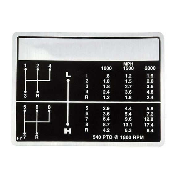 RAParts Replacement Transmission Shift Pattern Decal - 8 Speed C5NN7B292F Fits Ford/NH