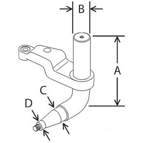 RAParts Right Hand Spindle Fits John Deere CTS CTSII 9400 9410 9500 AH173845 AH125655