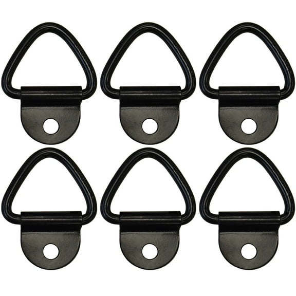 RAParts SR12 Six (x6) Replacement 1/4" Triangular Shaped Bolt-on D-Rings for Trucks, Trailers, Rope, Chain, Tie-down, and More!
