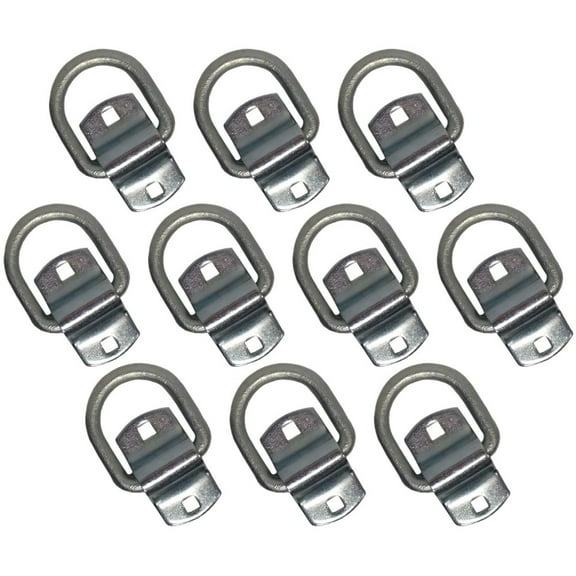 RAParts Set of 10 Forged Bolt-on 1/2" D-Rings Truck Trailer Tie-Down Rope Chain D Ring