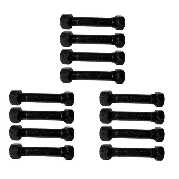 RAParts Set of 12 Trailer Leaf Spring Shackle Bolts 9/16"-18 X 3" Long w/ Nuts