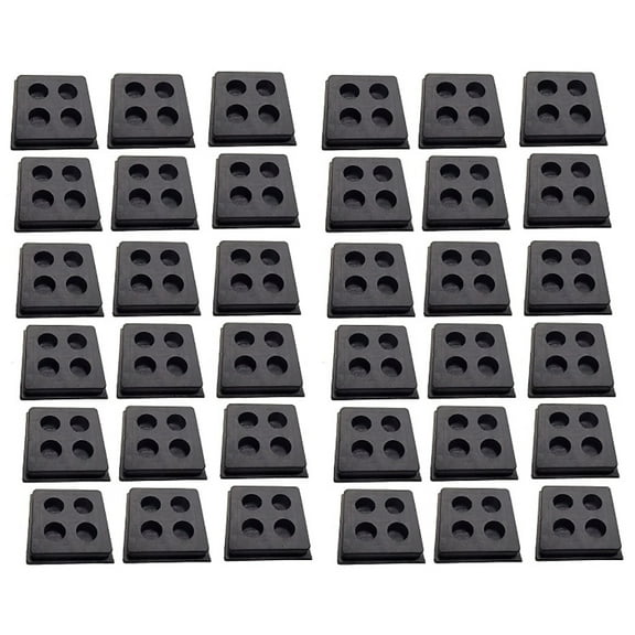 RAParts Set of (36) 2" x 2" x 3/4" Anti Vibration Heavy Duty All Rubber Isolation Pads