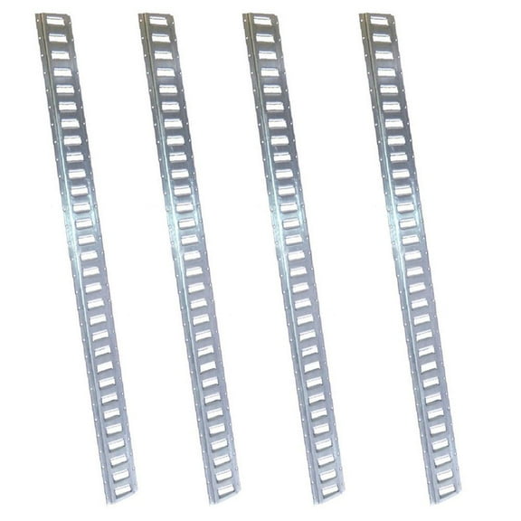 RAParts Set of 4 8' Horizontal E-Track Rail Cargo Tie-Down for Truck Trailer Flat Bed