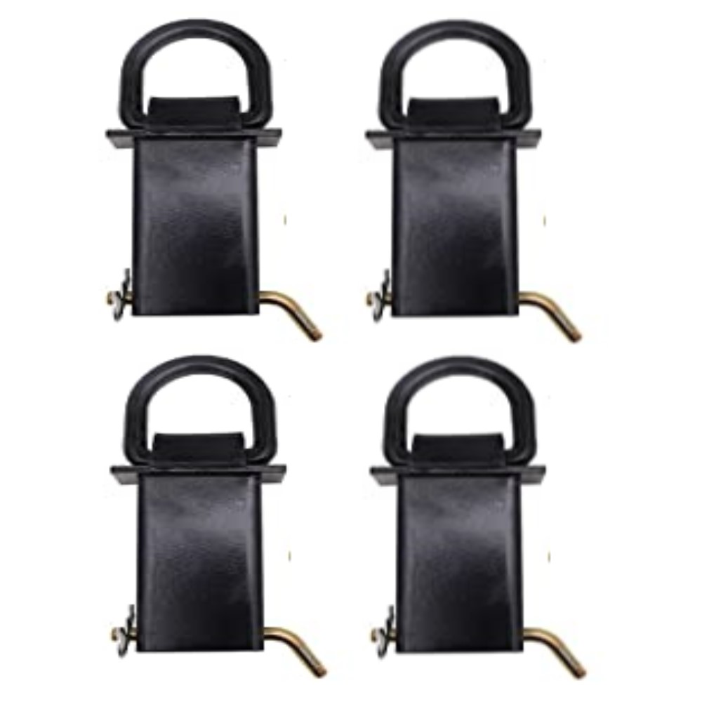 Heavy Duty Adjustable Trailer D-Ring Set – 6 Pcs Stake Pocket Tie-Downs (12,000 Lbs)