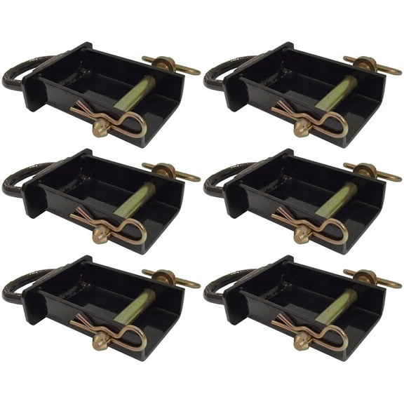 RAParts Six New Removable Stake Pocket D-Rings for Flatbed & Utility Trailers w/ Pockets