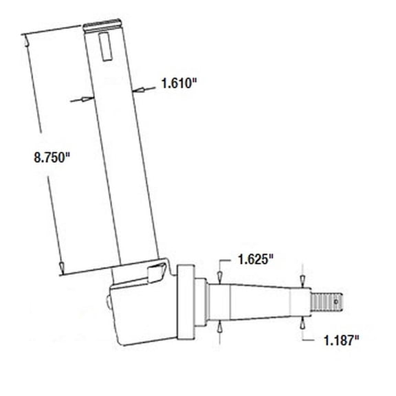 RAParts Spindle Fits 500 600 615 I-60 I-600 1022019