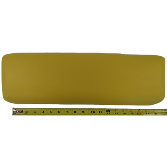 RAParts Straight Back Rest Yellow Vinyl Cover 2" Wood Backed Foam Fits John Deere
