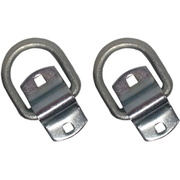 RAParts TWO(2) 1/2" Bolt On D-Ring Strap Cargo Flatbed Truck Trailer Tie Down Rope Chain D Ring