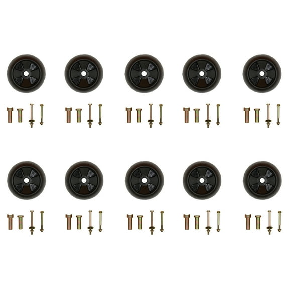 RAParts Ten New Plastic Deck Wheel Kits Fits John Deere 737 757 Z Trak 60" Z Trak AM116299 AM