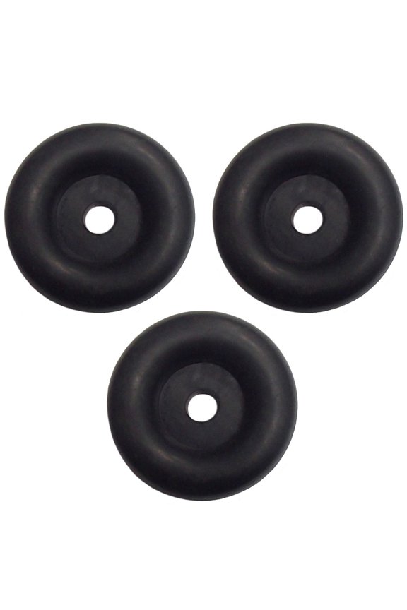 RAParts Three (3) New Black Cargo Trailer Door Ramp Rubber Bumpers Stop Guard Replacement