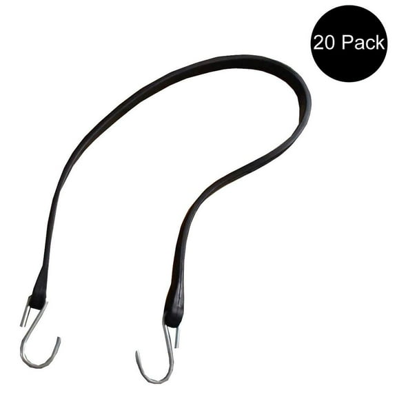 RAParts Twenty 31" Inch Natural Rubber Bungee Straps for Cargo Trailer Tarp Tie Down Heavy Duty