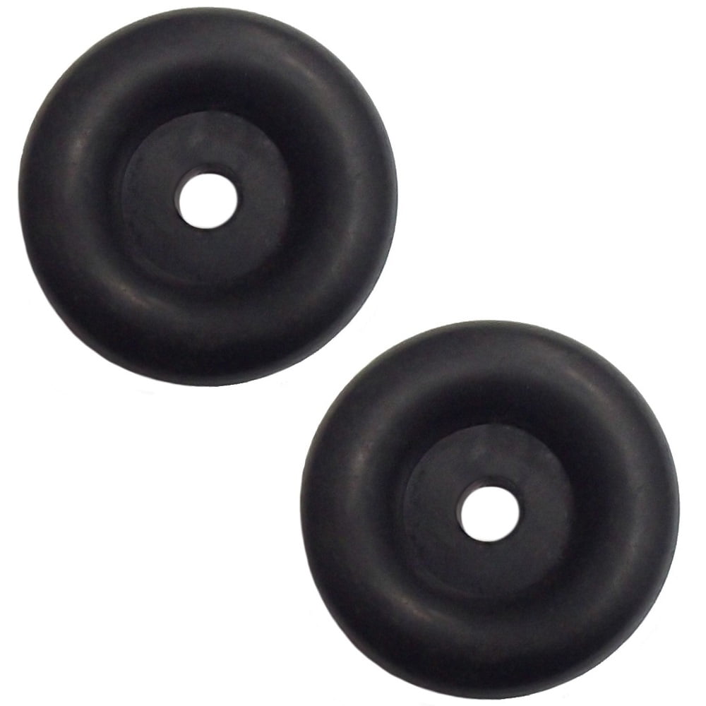 RAParts Two (2) New Black Cargo Trailer Door Ramp Rubber Bumper Stop Guard Replacement