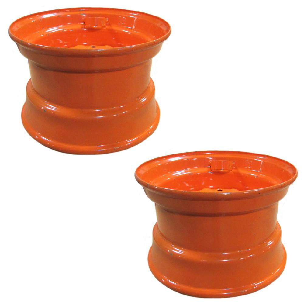 RAParts Two (2) Orange 16.5X9.75X8 Wheel Rims Fits Bobcat Skid Steer ...
