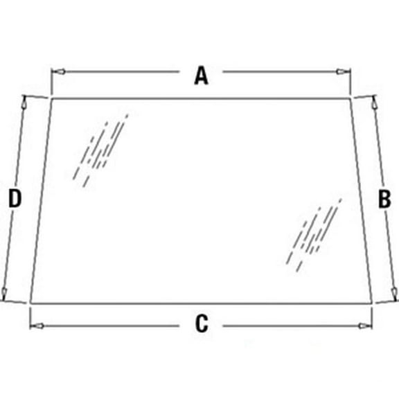 RAParts Upper Windshield Glass Fits 580M 580M SERIES 2 580SM 580SM PLUS SERIES 2 580SM