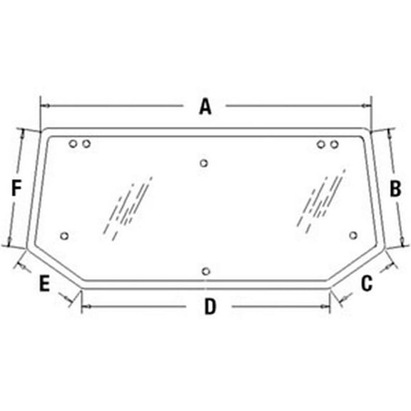 RAParts WN-82014988 Glass, Rear Upper Fits Miscellaneous CI NH