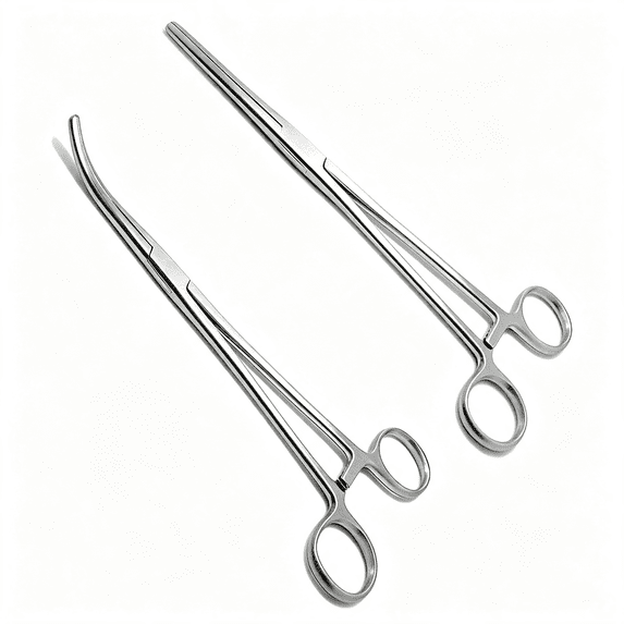 RAQOE Forceps Set, Stainless Steel Hemostats, Curved & Straight Locking ...