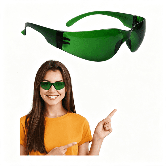 RAQOE Red Light Therapy Glasses,Eye Protection for Infrared&Led Light SessionsBlocks 200-2000Nm Harmful Wavelengths,Maintain Visibility,Lightweight Red Light Goggles