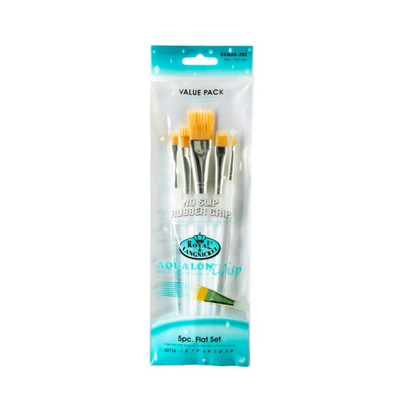 Royal & Langnickel Aqualon Wisp™ 5pc Flat Brush Set