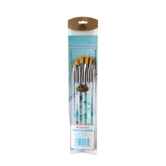 Royal & Langnickel Aqualon™ 6pc Shader & Wash Brush Set