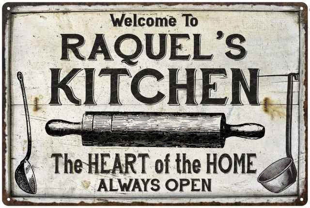 RAQUEL'S Kitchen Farmhouse Sign 8 x 12 High Gloss Metal 208120033449 ...