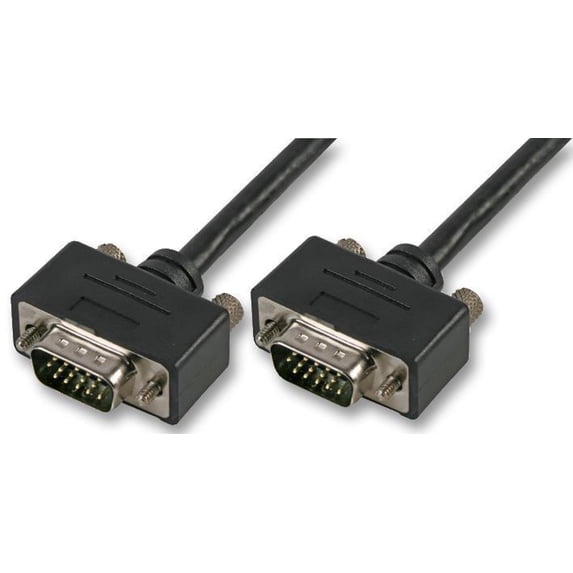 RARAION - Low Profile 15 Pin VGA Male to Male Monitor Lead, 10m Black