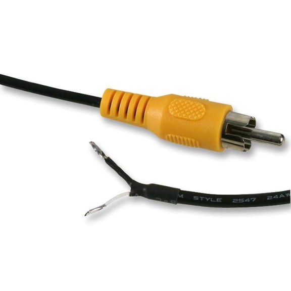 RARAION - Phono (RCA) Male to Tin Free Ends Video Lead, 10m Black