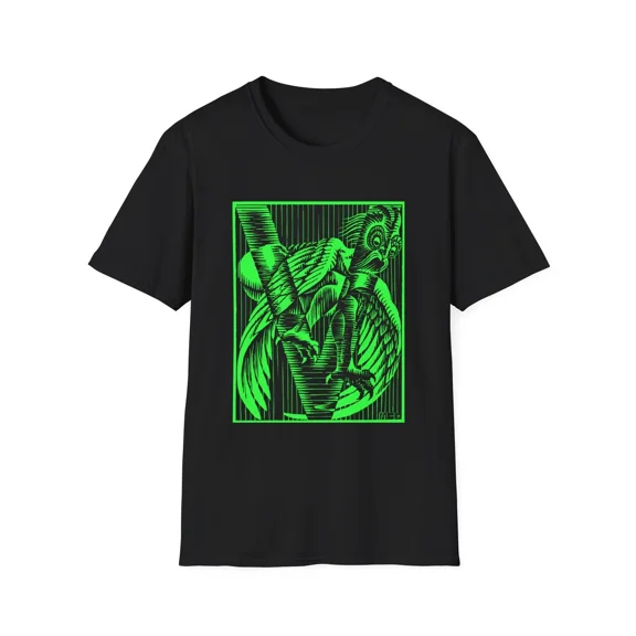 RARE 1931 rare m.c escher initial v reproduction in green tshirt
