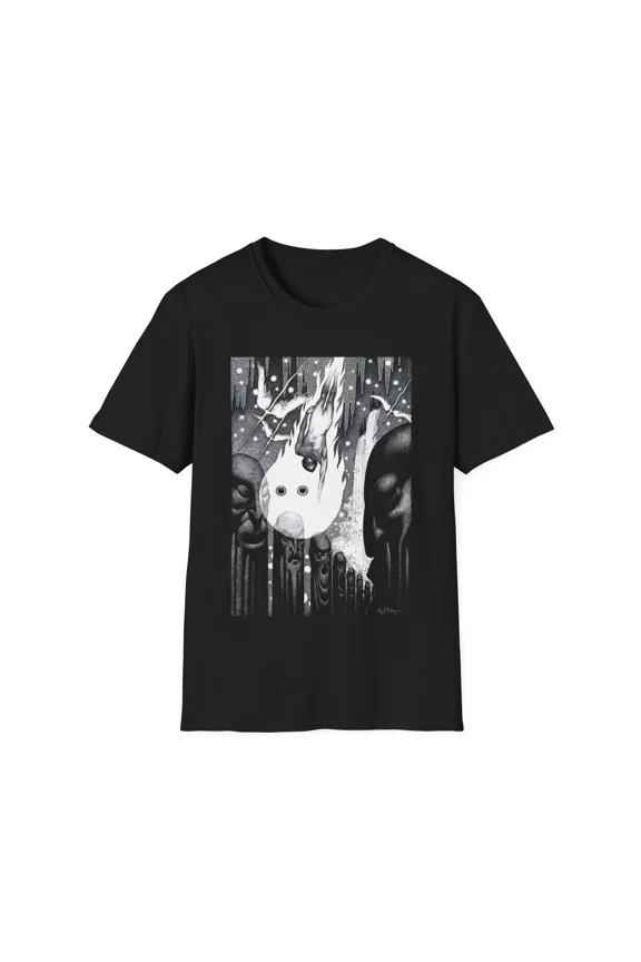 RARE 1940 virgil finlay the face in the abyss reproduction tshirt