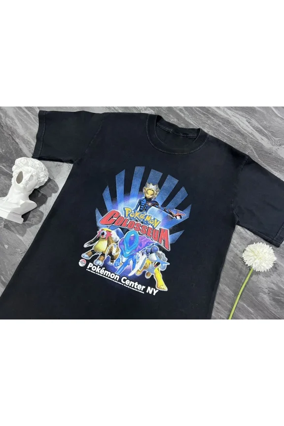 RARE 1Pokemon Colosseum 2004 New York Promo T-Shirt Video Game Size S-5XL Reprint