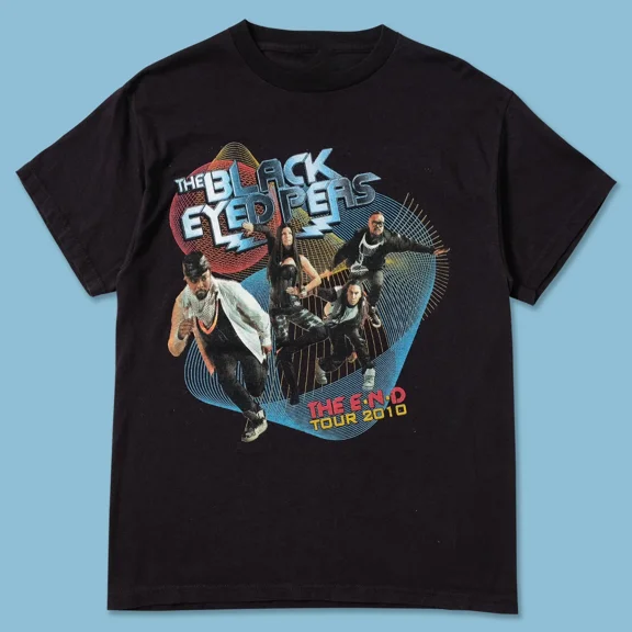 RARE 2010 Black Eyed Peas T-Shirt Short Sleeve Gift Size S to 5XL FL0613