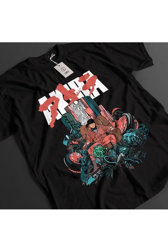 RARE Akira Shirt Kaneda Tshirt Tetsuo T-Shirt Kei Manga Top Shikishima Bike Anime Tee