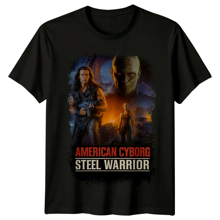 RARE American Cyborg Steel Warrior (1994) Movie Poster Inspired T-Shirt ...