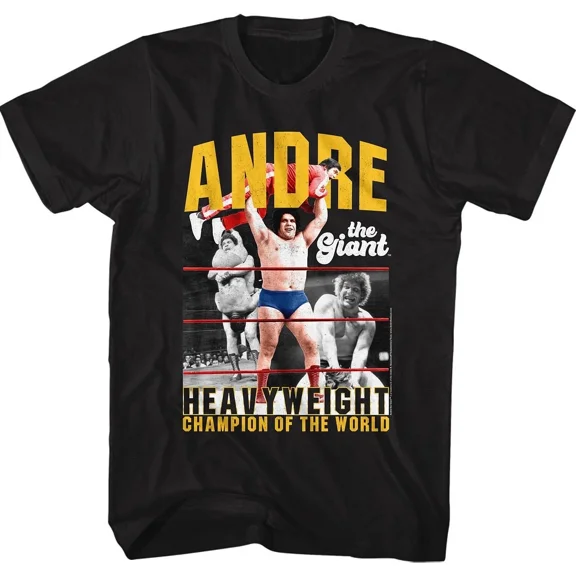 RARE Andre The Giant Heavyweight Champ Black Icon Shirt