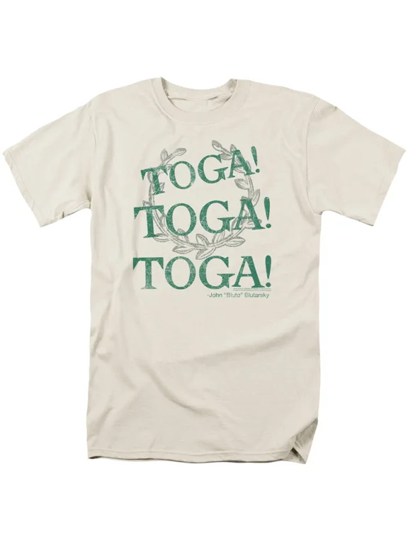 RARE Animal House Toga Time T Shirt Mens Licensed Classic Movie Tee Bluto Cream