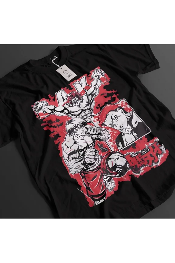 RARE Baki The Grappler Shirt Yujiro Hanma Tshirt Baki Top Fighting T-Shirt Unisex Tee